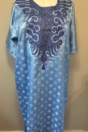 Champagne Silver Guinea Brocade Kaftan