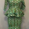 Lace Ensemble – Emerald & Gold Radiance