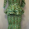 Lace Ensemble – Emerald & Gold Radiance