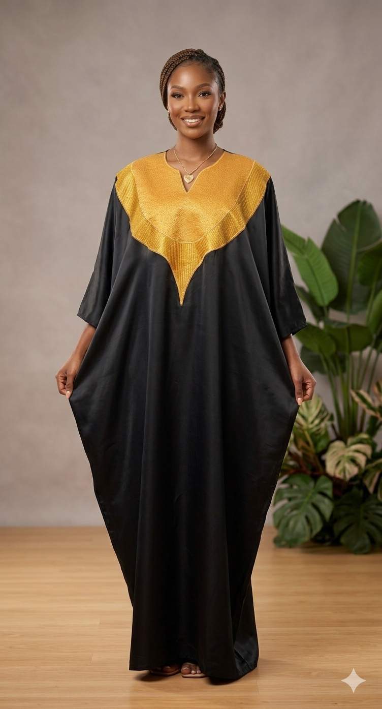 Luxury Satin Abaya for Women – Elegant African Kaftan Dress Luxury Satin Abaya for Women – Elegant African Kaftan Dress