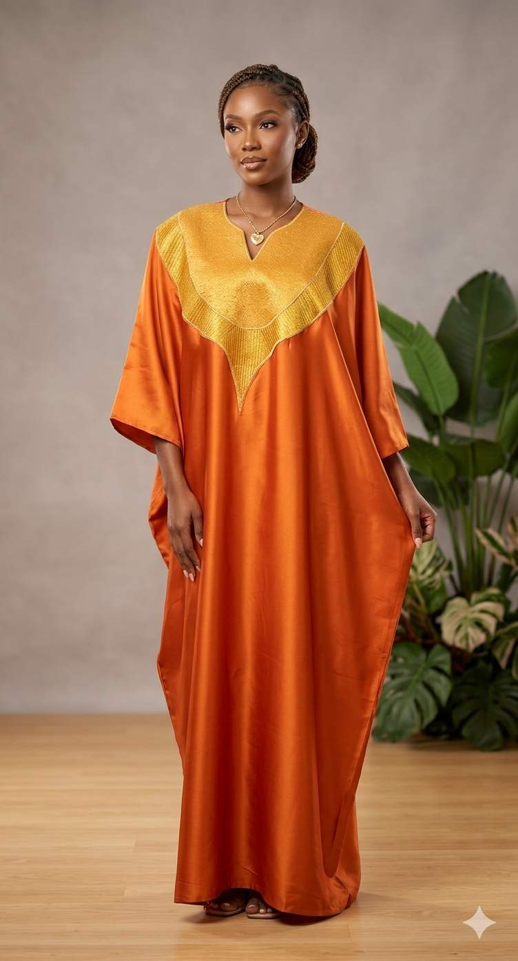 Luxury Satin Abaya for Women – Elegant African Kaftan Dress Luxury satin abaya for women