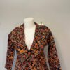 Midnight Ember Ankara Floral Jacket – Bold African Print Women’s Blazer Midnight Ember black and burnt orange Ankara floral jacket for women
