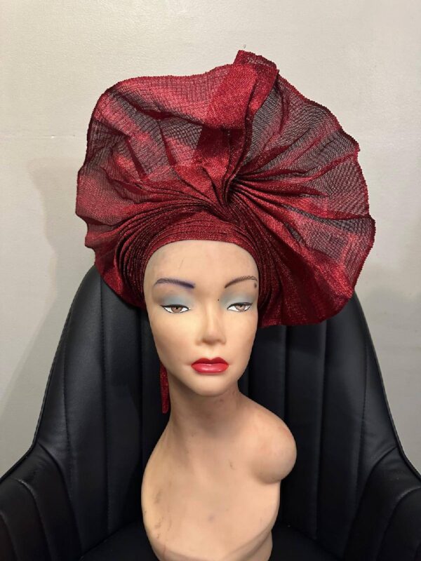 Wine luxury gele for owambe