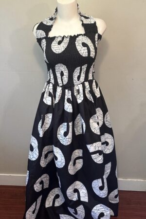 Halter-neck maxi dress